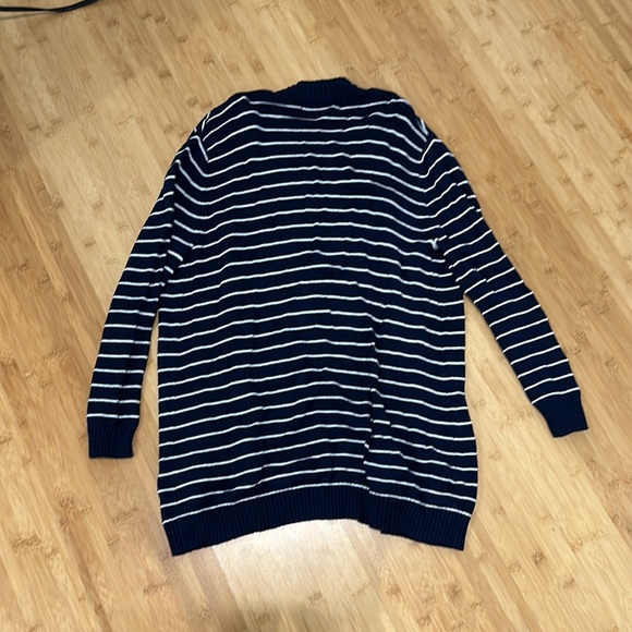 Navy and white striped cardigan - Picture 7 of 7